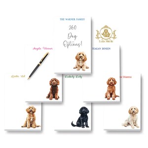 Cavapoo Cockapoo Stationery Notepad: Mini Doodle Dog Breed Memo Note Pad | Poodle Mix  (Large 5.5x8.5)