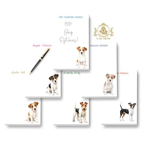 Jack Russell Stationery Notepad | Parson | Foxwire Fox | Rat Terrier Dog Breed Memo Pad (Large 5.5x8.5 )