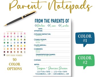 Parent Stationery Notepad: Back To School Notes | Family Memo Pad Gift  (Large 5.5 x 8.5 inches)