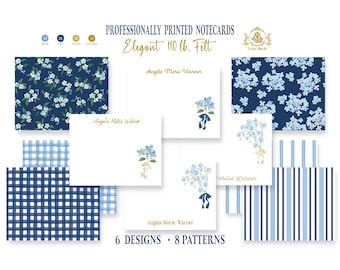 Forget Me Not Stationery Notecards | Girly Bows | Floral Thank You Note Cards