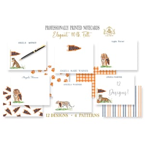 Alabama Stationery Notecards: Auburn University College Flag Thank You Note Card  | Tiger School Mascot