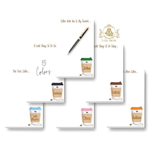Personalized Coffee Cup Notepad: Latte Java Stationery Gift | Large Memo Note Pad 5.5x8.5