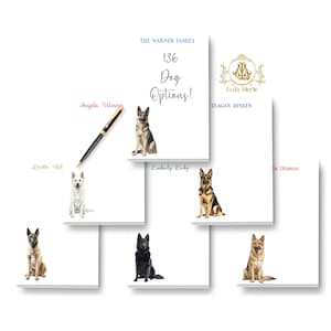 German Shepherd Stationery Notepad | Dog Breed Memo Pad | DDR Czech | Belgian Malinois | Dutch Mix (Large 5.5x8.5)