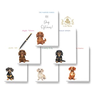 Dachshund Stationery Notepad: Personalized Dog Breed Memo Note Pad (Large 5.5x8.5)
