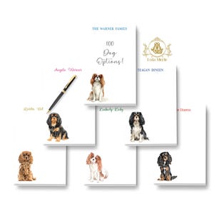 Cavalier King Charles Stationery Notepad | Personalized Dog Breed Gift | English Toy Spaniel  Memo Pad (Large 5.5x8.5 )