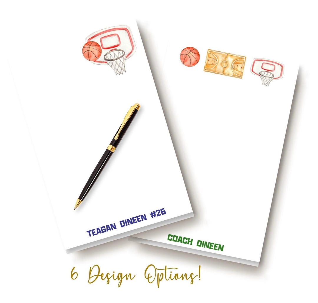 Basketball Stationery Notepad: Coach School Team Player Gift | Memo ...