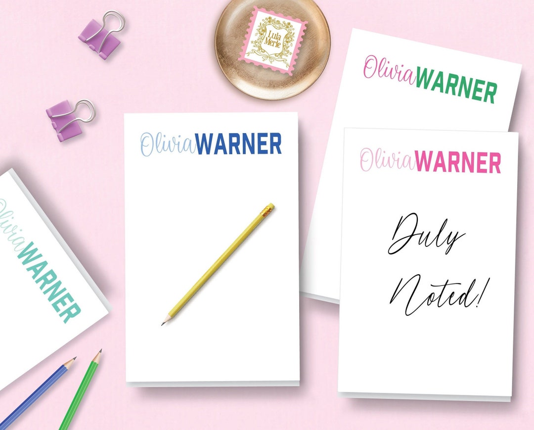 PERSONALIZED NAME NOTEPAD: Modern Classic to Do List Maker | Family ...