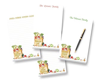 Personalized Grocery List Notepad: Meal Planner Stationery Gift | Large Memo Note Pad 5.5x8.5