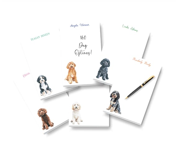 Doodle Dog Notepad: Personalized Dog Breed Stationery Gift | Family Pet Thank To Do List (5.5x8.5)