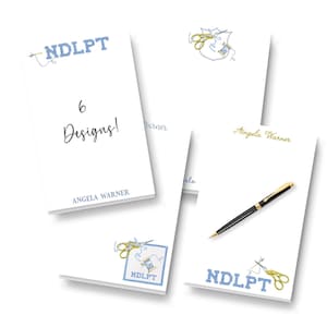 Personalized Needlepoint Notepad: NDLPT, Embroidery, Cross Stitch Stationery | Large Memo Note Pad 5.5x8.5