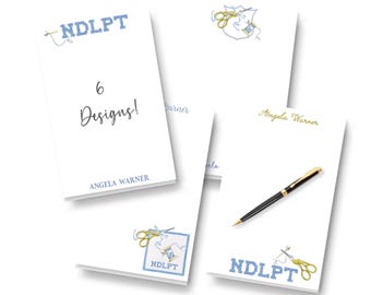Personalized Needlepoint Notepad: NDLPT, Embroidery, Cross Stitch Stationery | Large Memo Note Pad 5.5x8.5