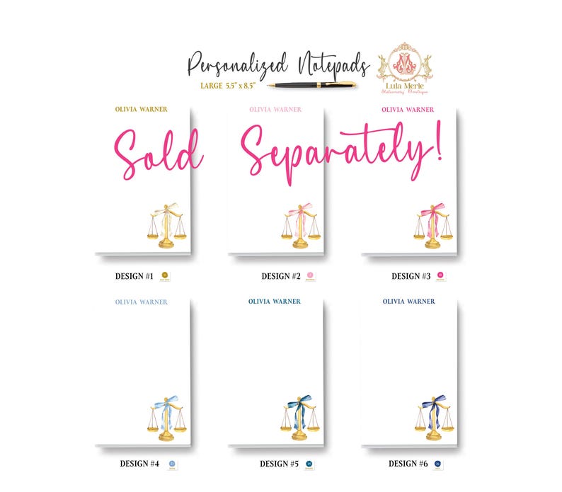 Personalized Notepad, Scales of Justice, Pretty Watercolor Book Stack, Attorney, Paralegal, Judge, Law Student Gift, Professor Teacher, Custom To Do List, List Maker, Planner Desk Note Jotter, Large Office Organization, Preppy Graduation Gift, Celebration Congratulations, Secretary Assistant, Modern Girly Books