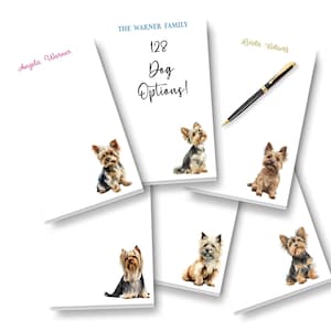 Yorkie Dog Breed Notepad | Personalized Memo Note | Yorkshire Cairn Norwich Norfolk Terrier Mix  (5.5x8.5 Writing Pad)