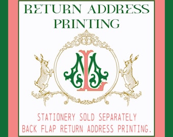 Envelope Return Address Printing Add-On Service