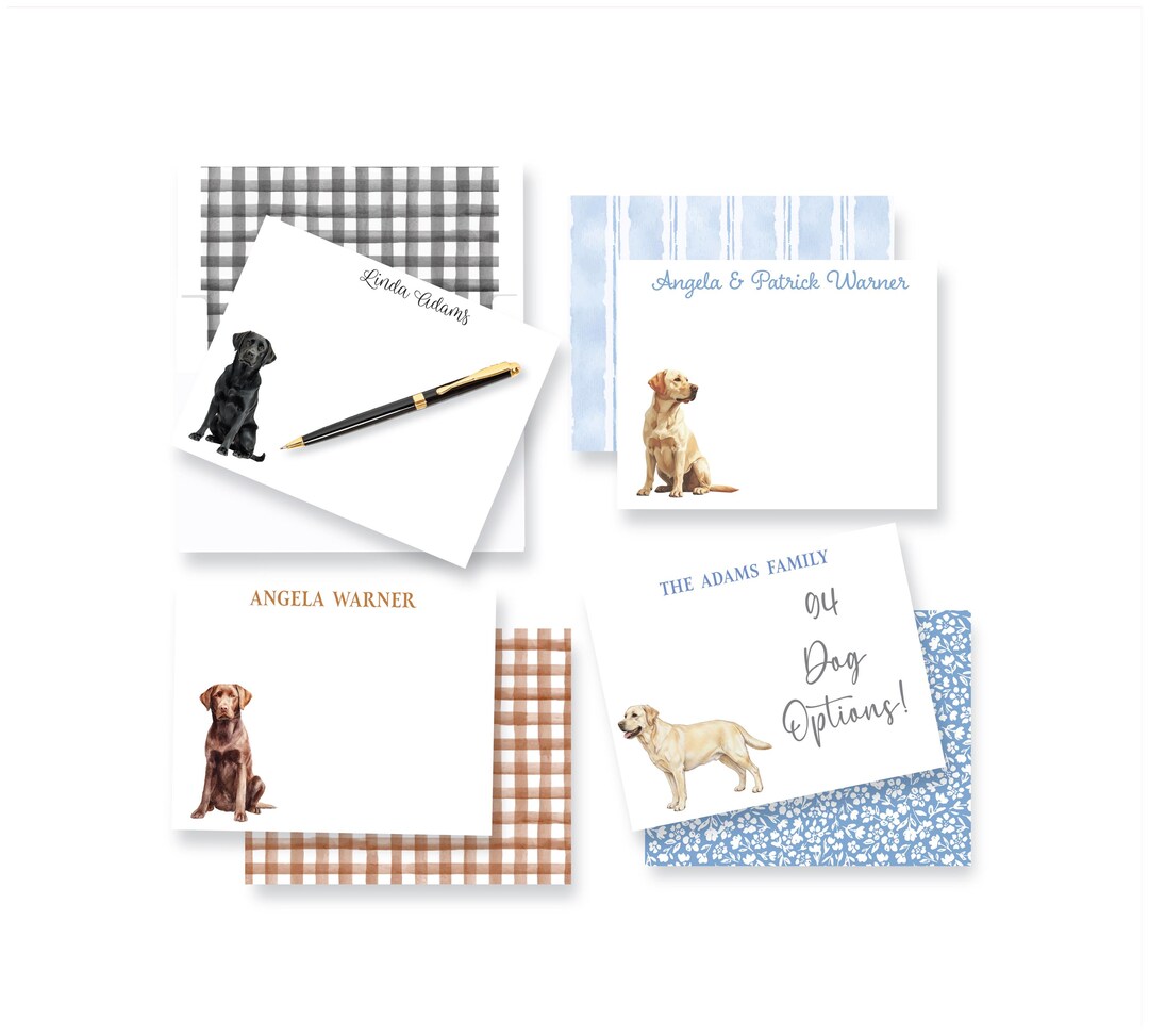 Labrador Retriever Notecards: Personalized Dog Breed Stationery ...