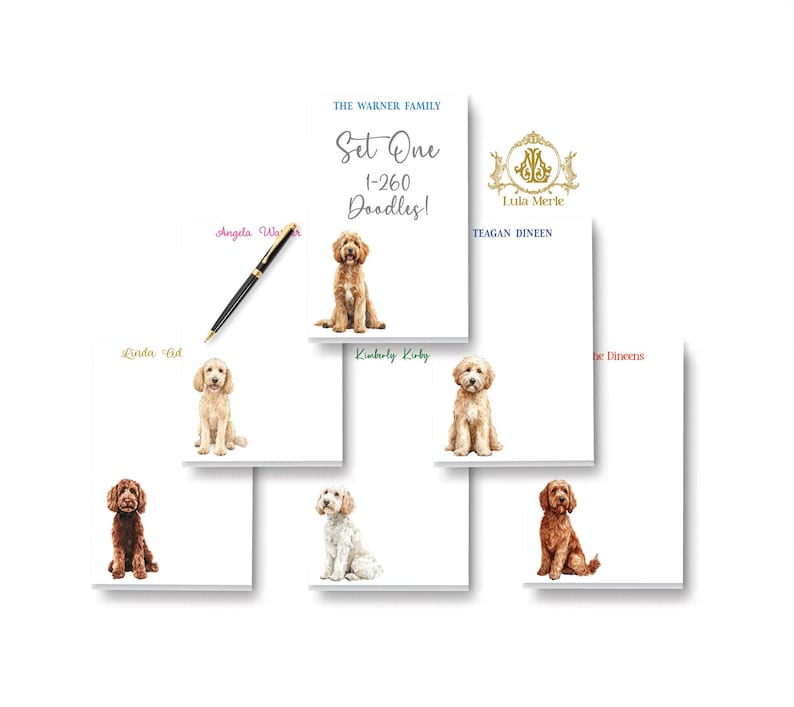 Personalized Stationery Notepad, Doodle Dog List Maker, Dog Breed Memo Note Pad, To Doodle List, Labradoodle, Golden Doodle, Aussie Doodle, Bernedoodle, Poodle Mix, Sheepadoodle, Cavapoo, Cavachon, Custom Family Pet, Dog Lover Stationery Gift, Family Custom Pet, Dog Breeder, Kennel Business, Owner Trainer, Boarding, Groomer Business, Veterinarian, Vet, Christmas Stocking Stuffer, Easter Basket, Valentines, Couples Gift, Realtor New Home Present, Birthday Party, Hostess Gift, Mothers Day Present