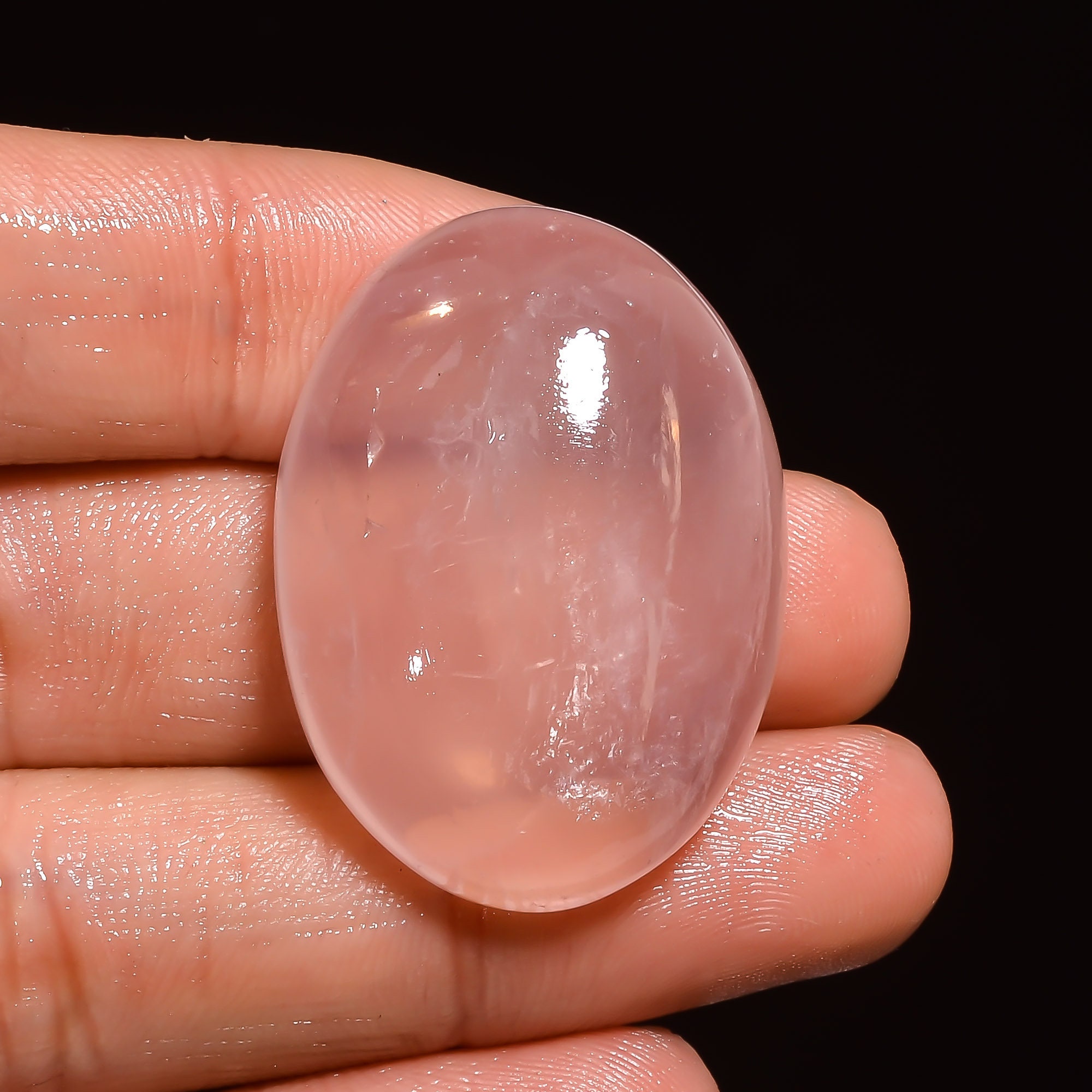 Rose Quartz Oval Shape Cabochon Loose Gemstone 69.05 Etsy