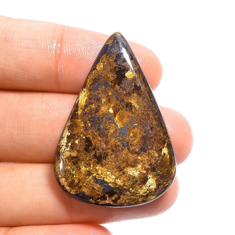 For Making Jewelry Size 37X26X6 mm A-1875 Top Grade Quality Wonderful 100/% Natural Bronzite Pear Shape Cabochon Loose Gemstone 52.5 Ct