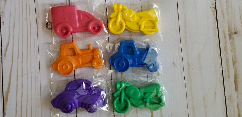 6pack Jumbo Vehicle Handmade Crayons Scent Optional!