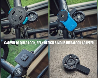 Adaptateur Garmin vers Quad Lock / Peak Design / Mous Intralock