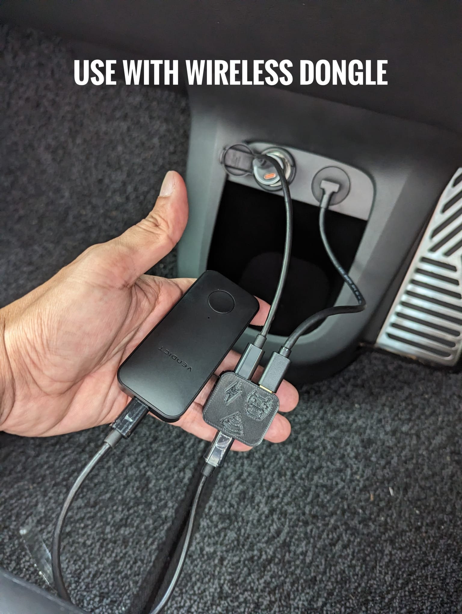 USB Splitter Adapter Y Cable for Carplay and Android Auto, Connection Harness for Vehicle Power and Data Transmission