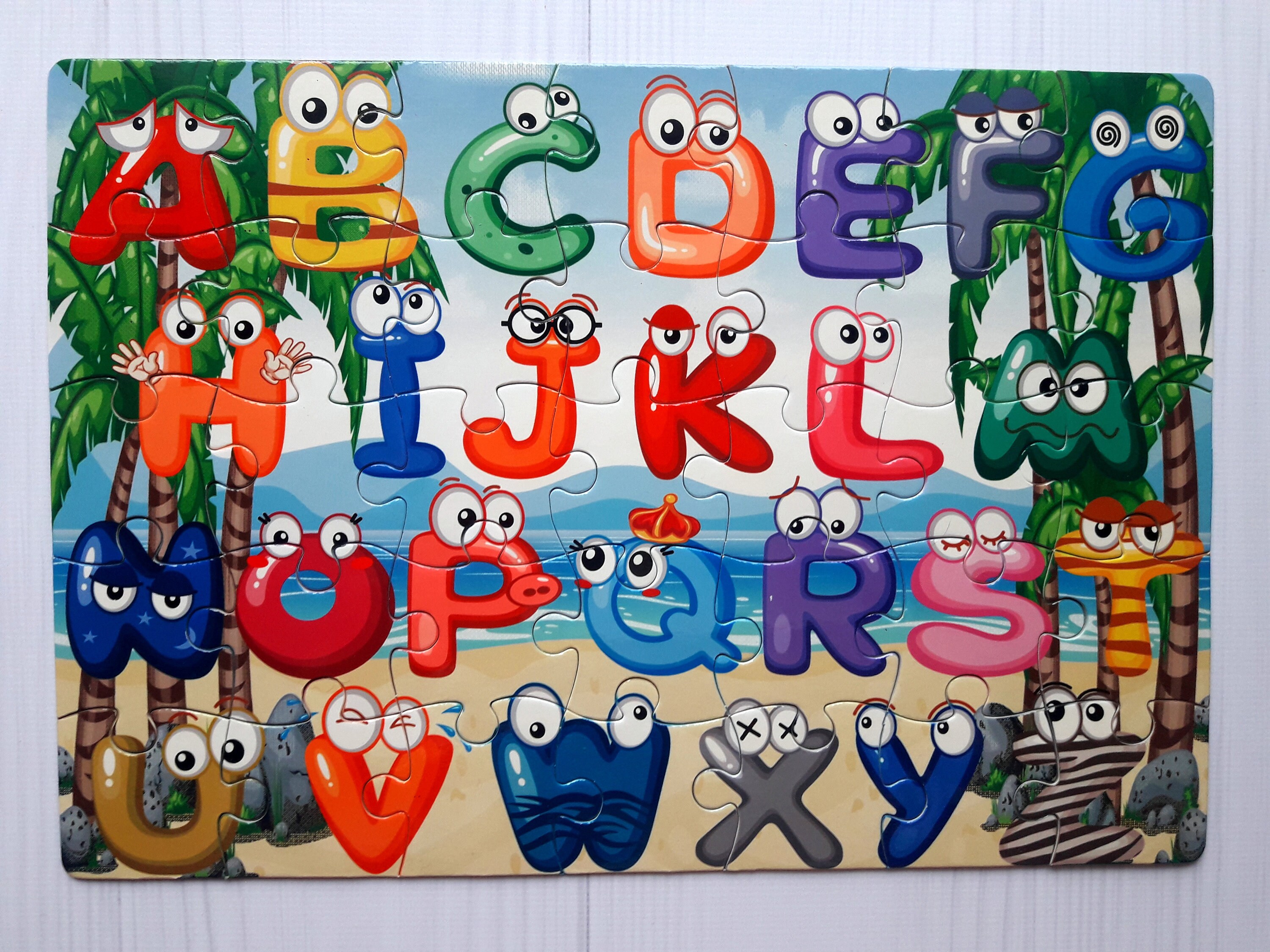 ABC Puzzle Montessori Alphabet Puzzle for Kids Jigsaw Puzzle - Etsy UK