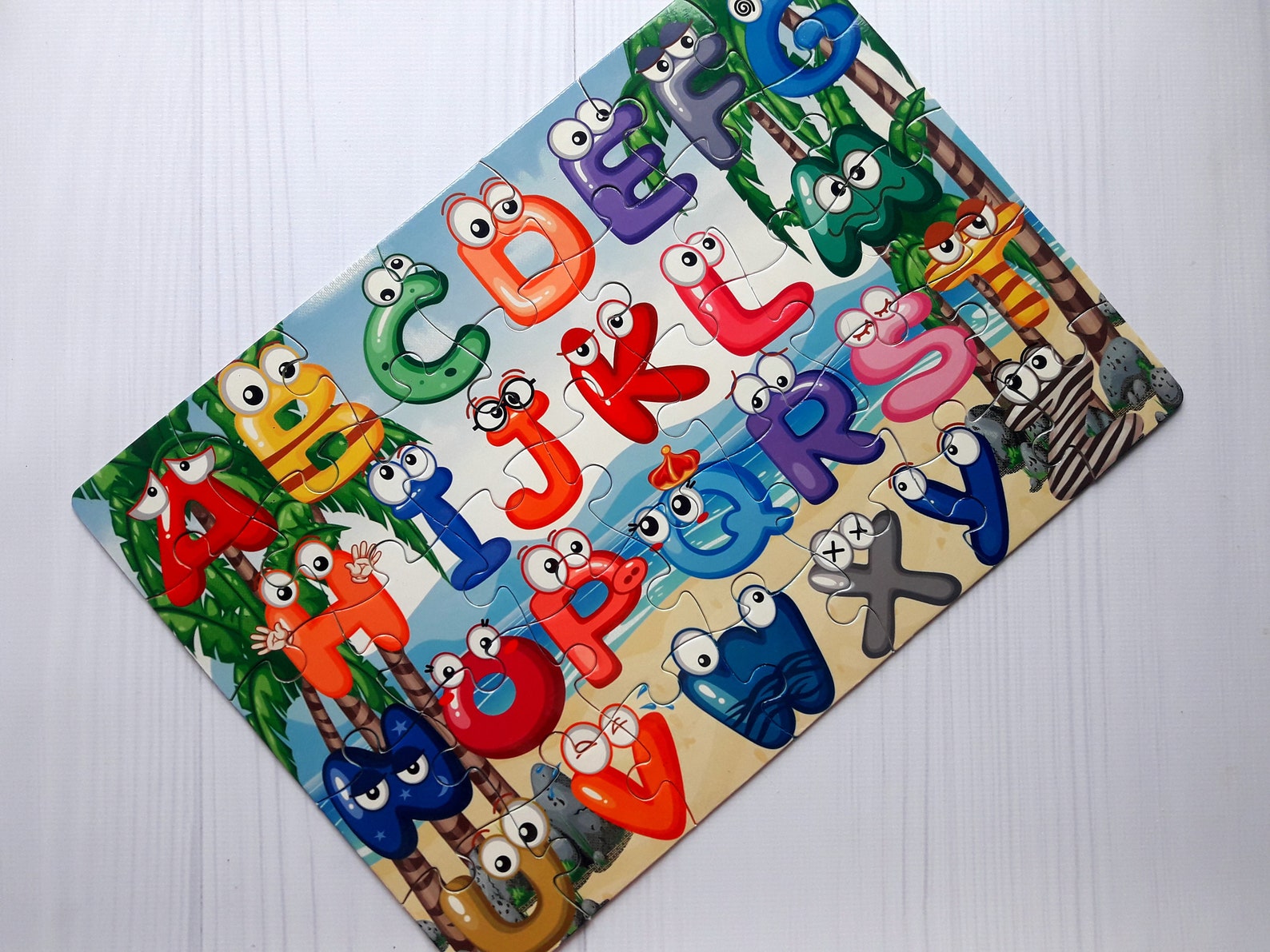 ABC Puzzle Montessori Alphabet Puzzle for Kids Jigsaw Puzzle - Etsy UK