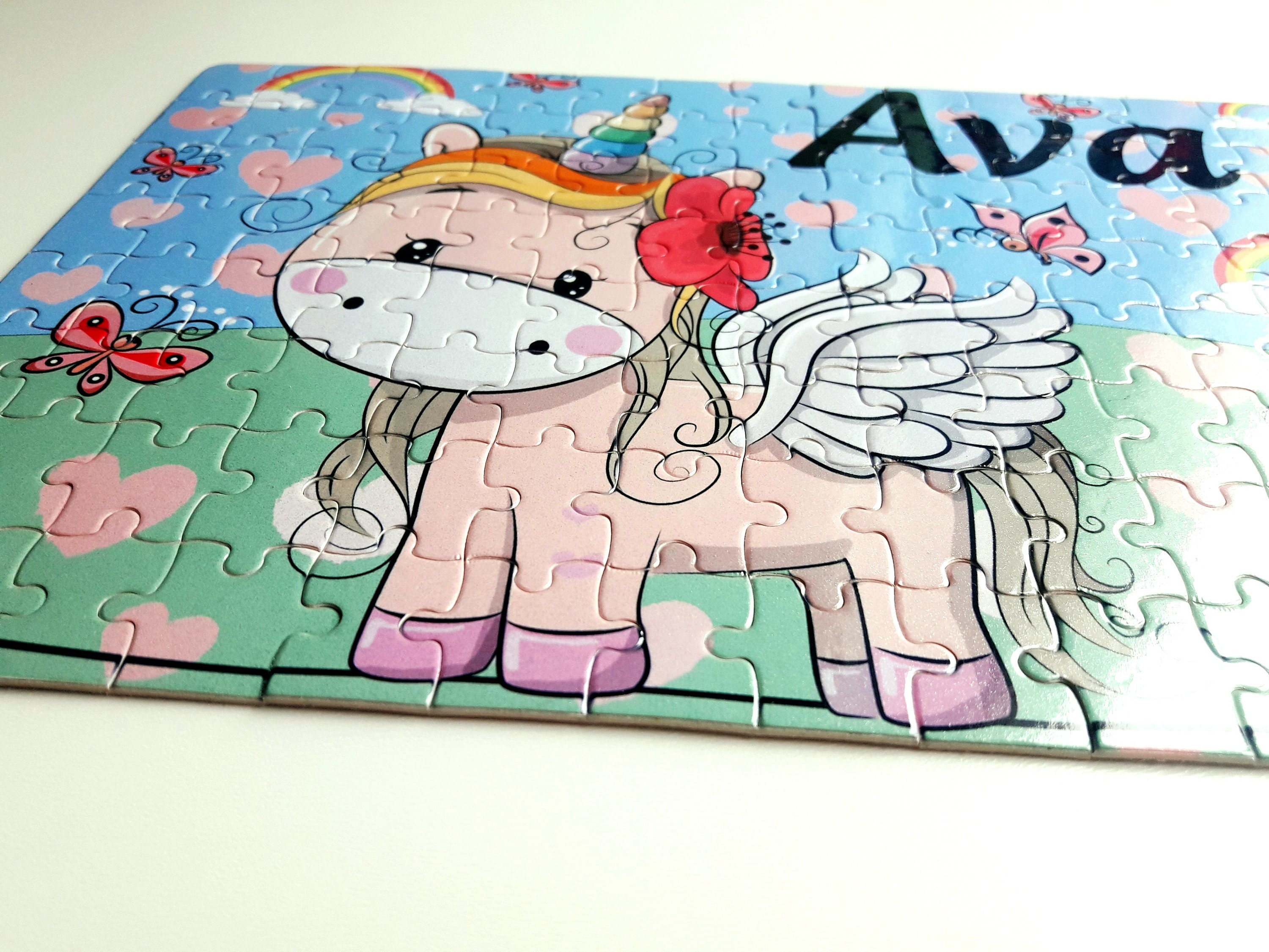 Personalized Kids Puzzle Unicorn Puzzle Custom Jigsaw Puzzle for Kids ...