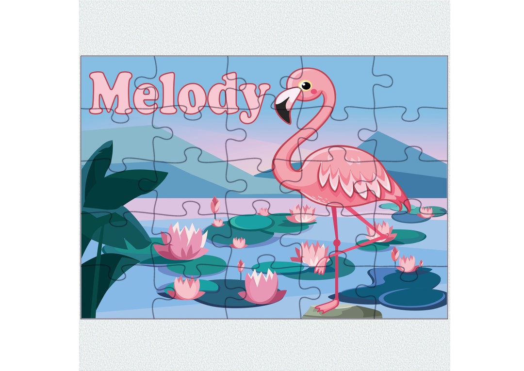 Personalized Flamingo Jigsaw Puzzle for Kids Custom Puzzle - Etsy