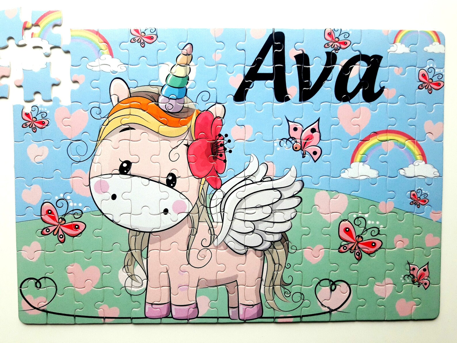 Personalized Kids Puzzle Unicorn Puzzle Custom Jigsaw Puzzle for Kids