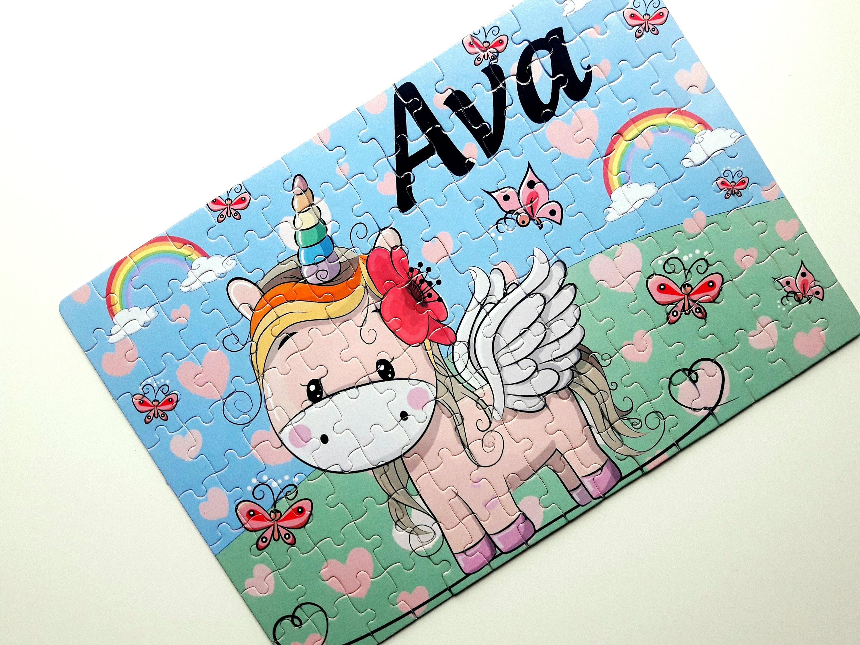Personalized Kids Puzzle Unicorn Puzzle Custom Jigsaw Puzzle for Kids ...