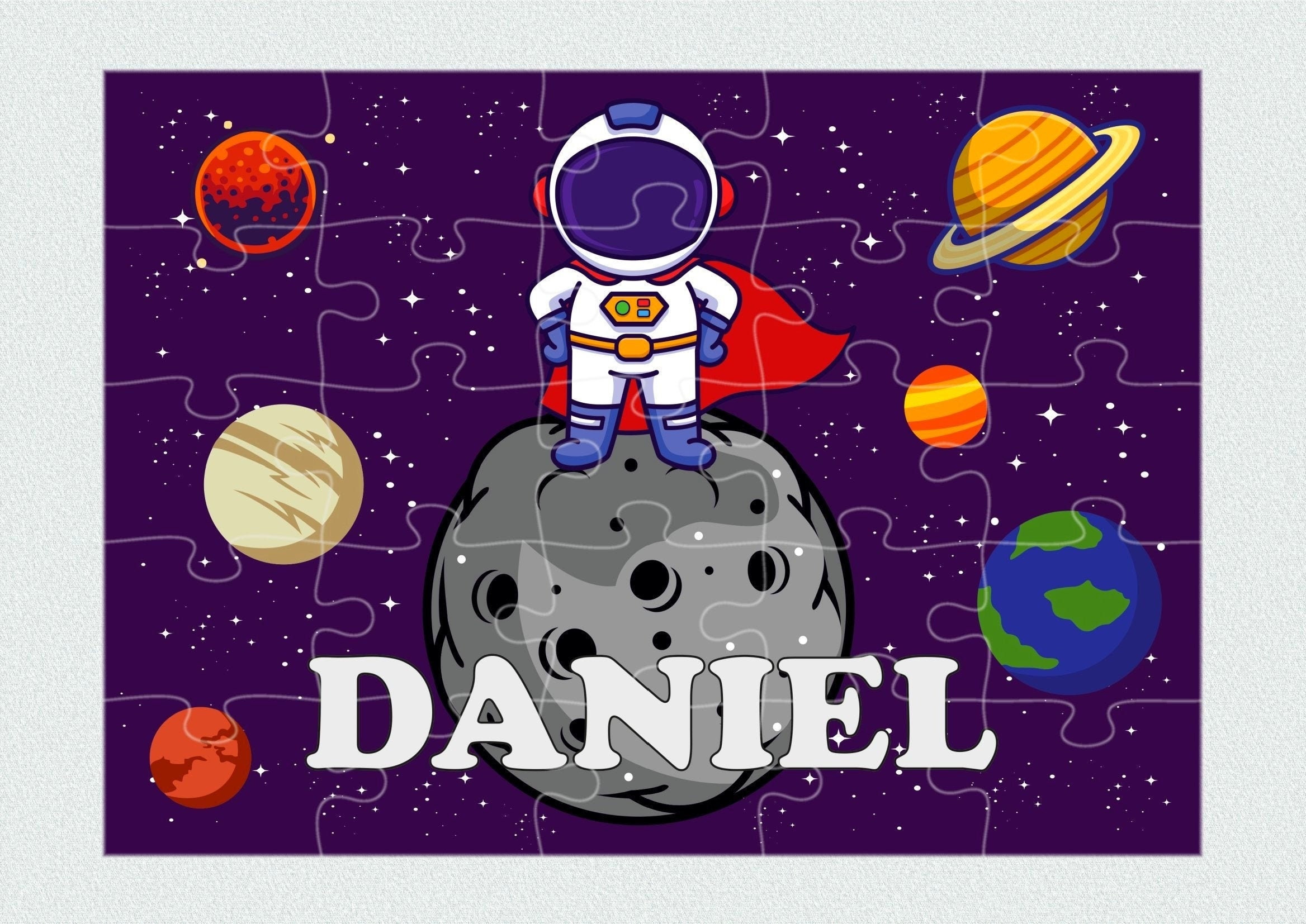 Personalized Space Puzzle for Kids Astronaut Puzzle for Boys Etsy UK