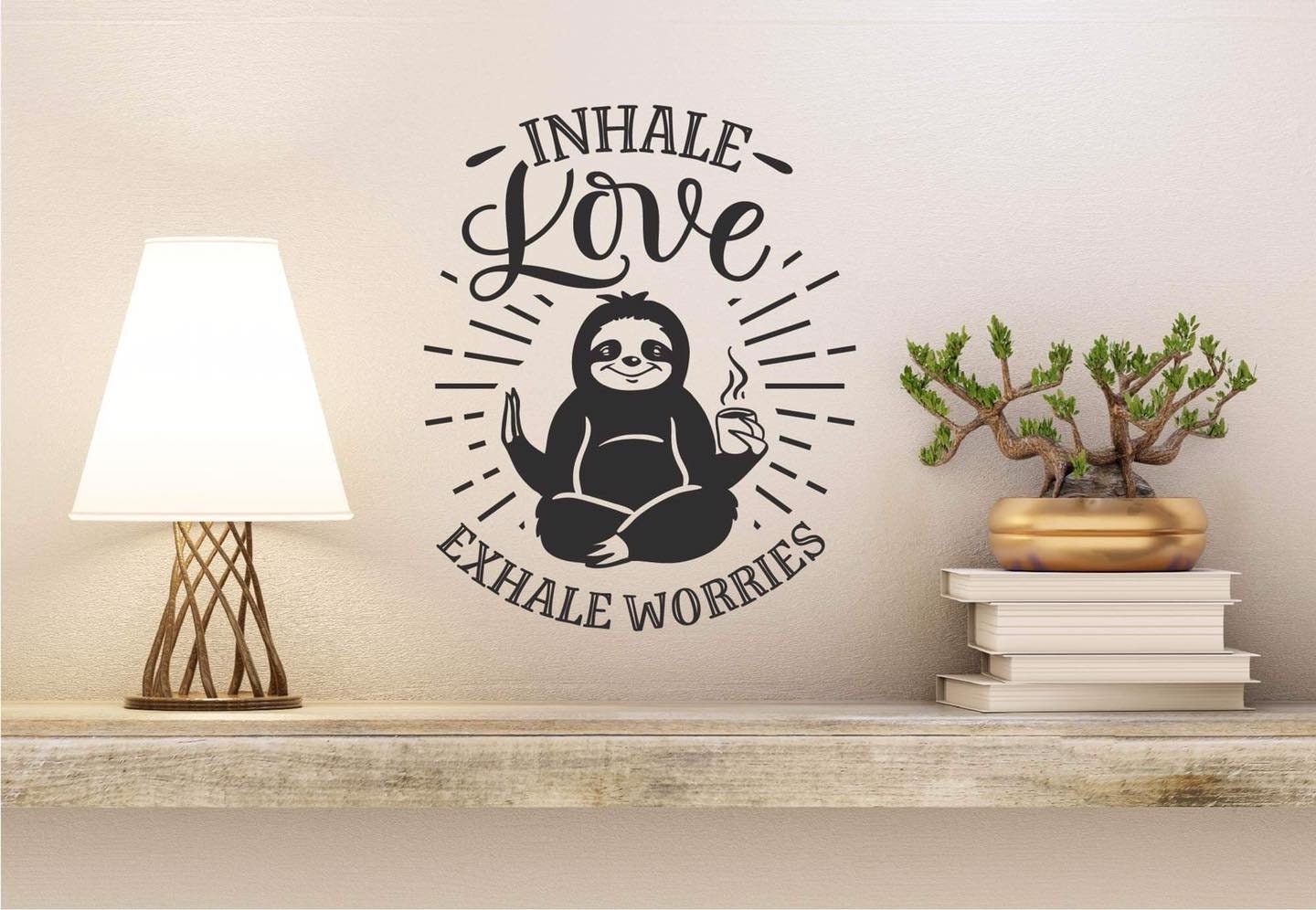 Sala de estar pared calcomanía Calcomanía de amor inhalar | Etsy