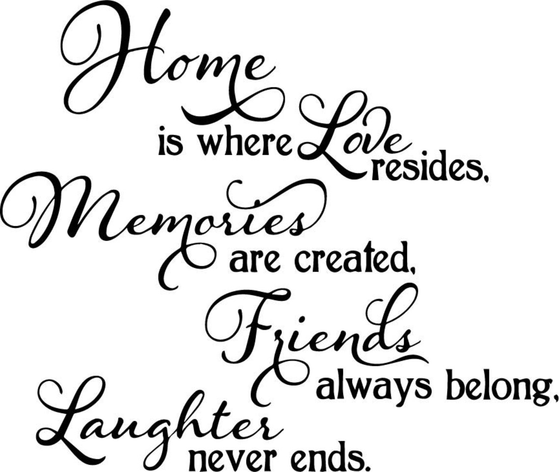Home is Where Wall Decal Home Wall Decal Family Wall Decor Etsy UK