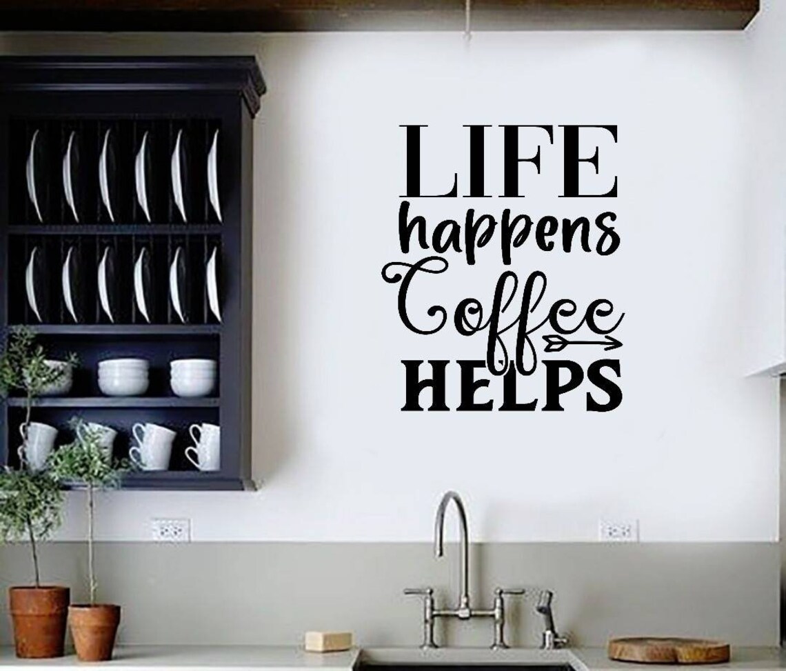 Coffee Wall Art Coffee Wall Decor Coffee Wall Decal Etsy UK