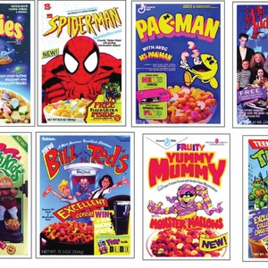 Vintage Cereal Box Fridge Magnets, Retro Magnets, Fun Magnets, Magnets for Fridge, Nostalgic, Retro 80s Cereal Part 2