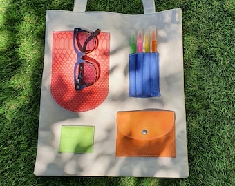 Canvas Tote Bag, Cotton Bag, School Bag, Woman Bag, Leather Bag, Birthday Gift, Laptop Purse, Design Bag, Art Bag