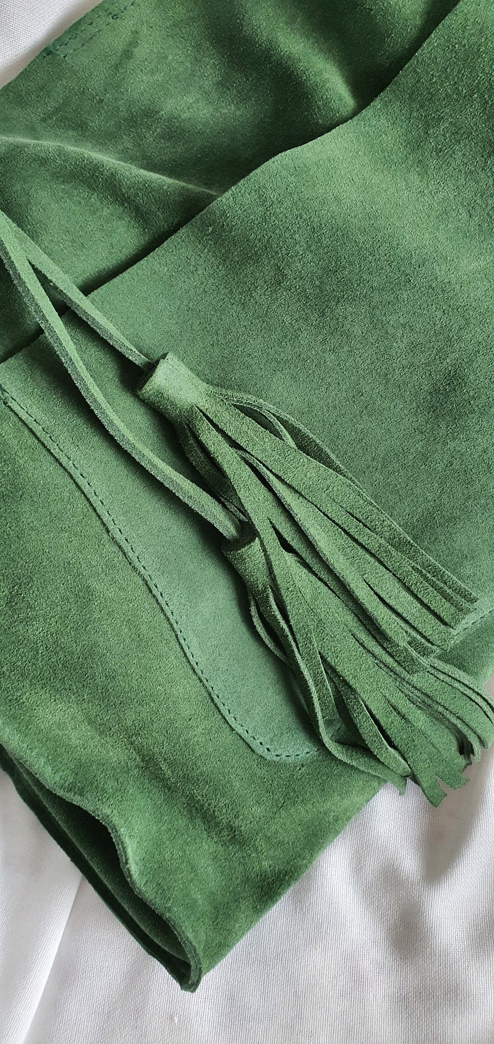 Modern Grass Green Large Capacity Patchwork Suede Tote Handbag