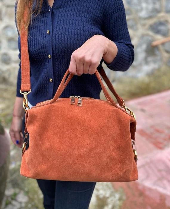 Suede handbags sale sale