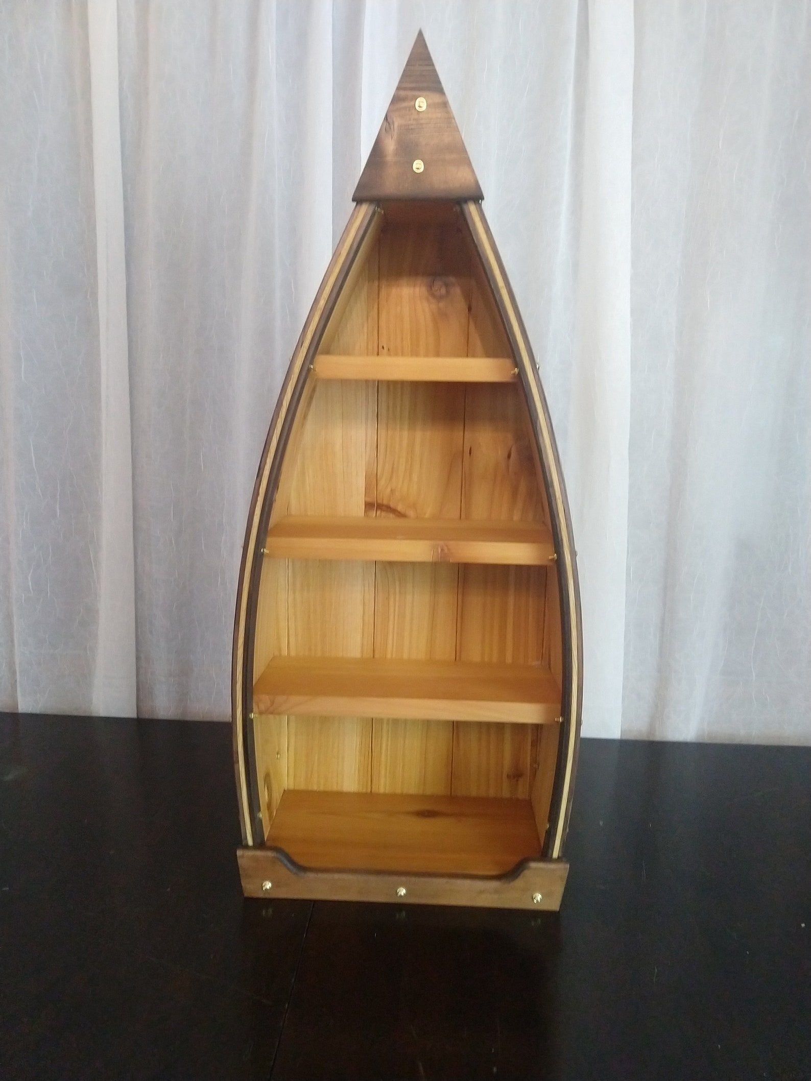 Canoe Display Shelf Cedar Handcrafted 3ft Wall Decor Etsy