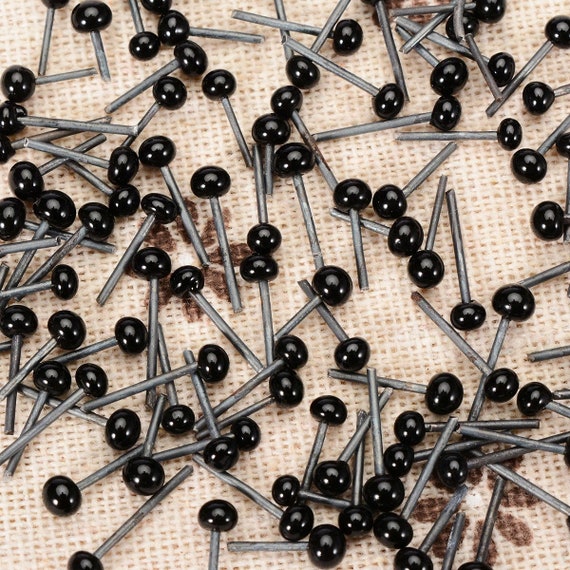 10 pairs 2mm 3mm 4mm Black Glass Eyes for Needle Felting Etsy