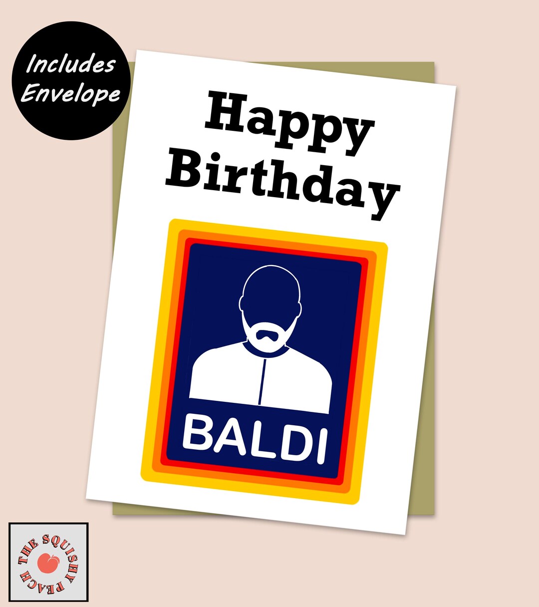 Baldi, Funny Card for Him, Funny Birthday Card, Birthday Card Dad, Bald ...