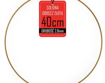 Cerchio per ghirlanda in metallo - dorato - 40 cm
