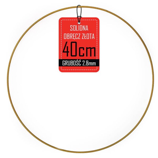 Metal Wreath Hoop - Golden - 40cm