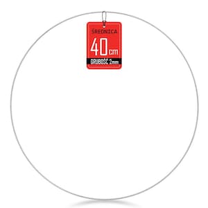 Metal Wreath Hoop – Silver 40cm | Large Round Floral Hoop for DIY Wreaths, Wall Decor & Crafts | Minimalist Silver Frame Ring