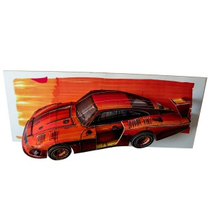 Boceto 3D de Moby Dick - ESCULTURA DE COCHE PAPERCRAFT - 1:8