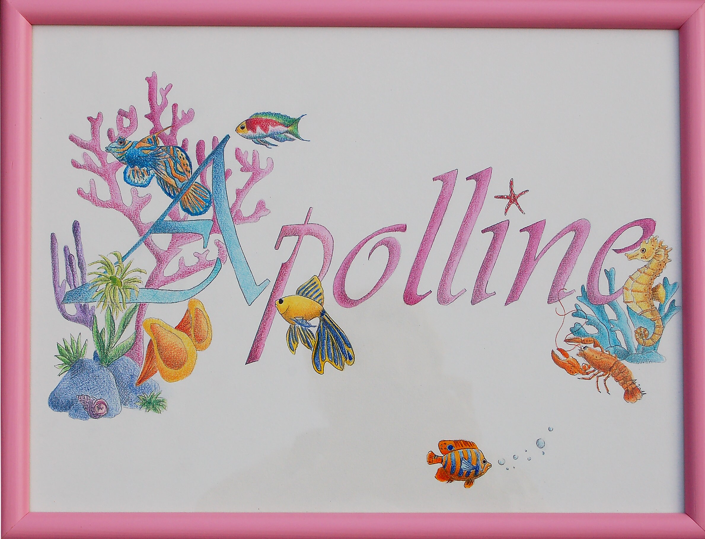 Cadre Prénom Personnalisé 30x40cm