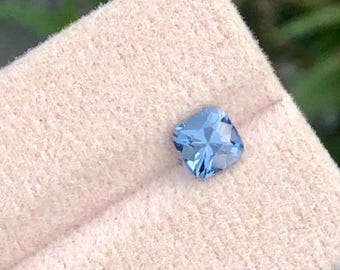 1.10 Ct Natural Blue Spinel: African Cushion Cut Gemstone