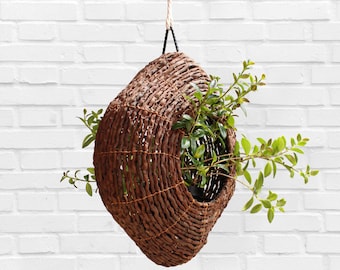 Hanging Planter Indoor Unique Gift - Boho Small Flower Pot, Funky Planter - Garden Decorative - IndieArt