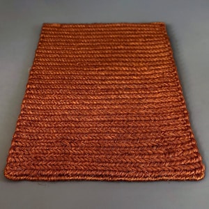 Entryway Rug Indoor Doormat, Copper Color Small Rug, Front Door mat Accent Rug, Handwoven Welcome mat, Custom Runner, Bedside Rug